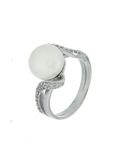 ANILLO SORTIJA PLATA CIRCONITAS PERLA RS4065PE