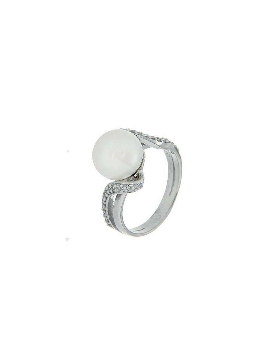 ANILLO SORTIJA PLATA CIRCONITAS PERLA RS4065PE