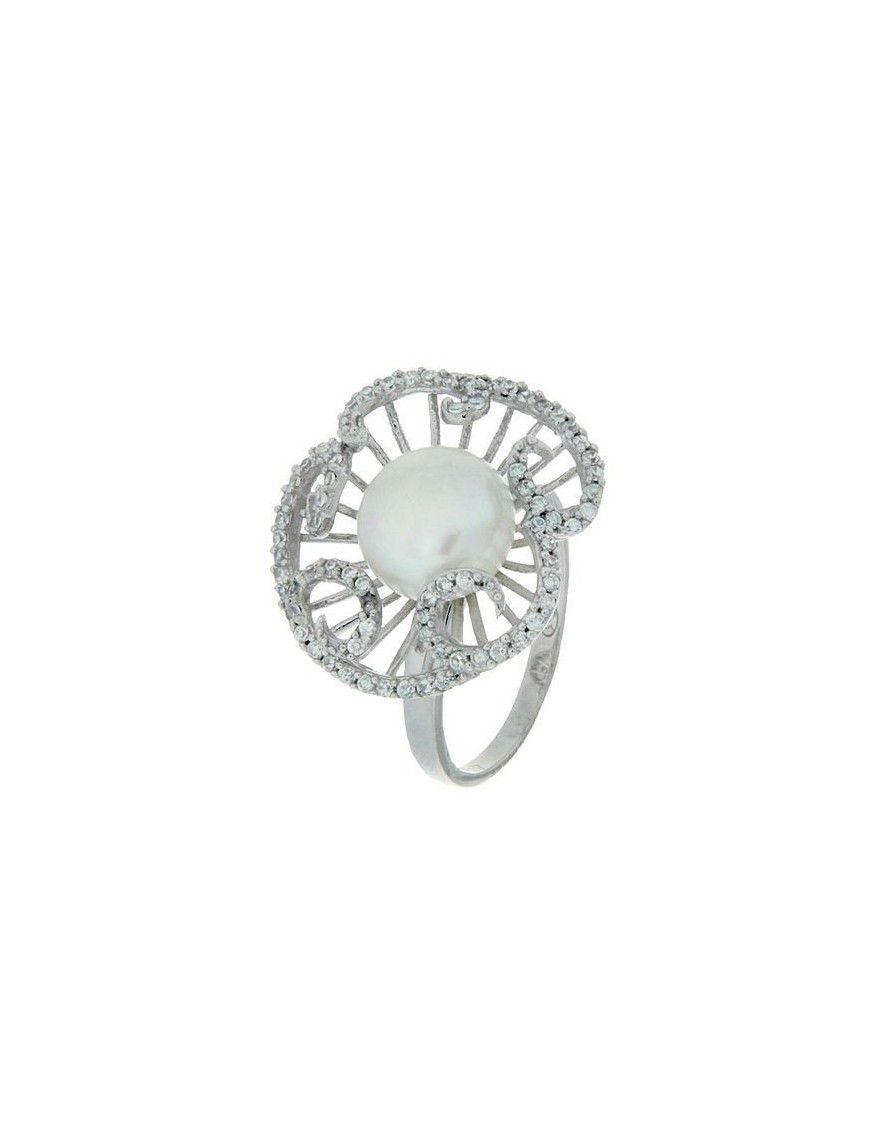 ANILLO SORTIJA PLATA CIRCONITAS PERLA RS4064PE