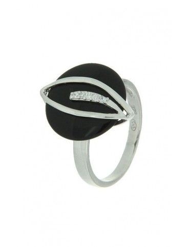 ANILLO SORTIJA PLATA CIRCONITAS ONIX RS4002ONX