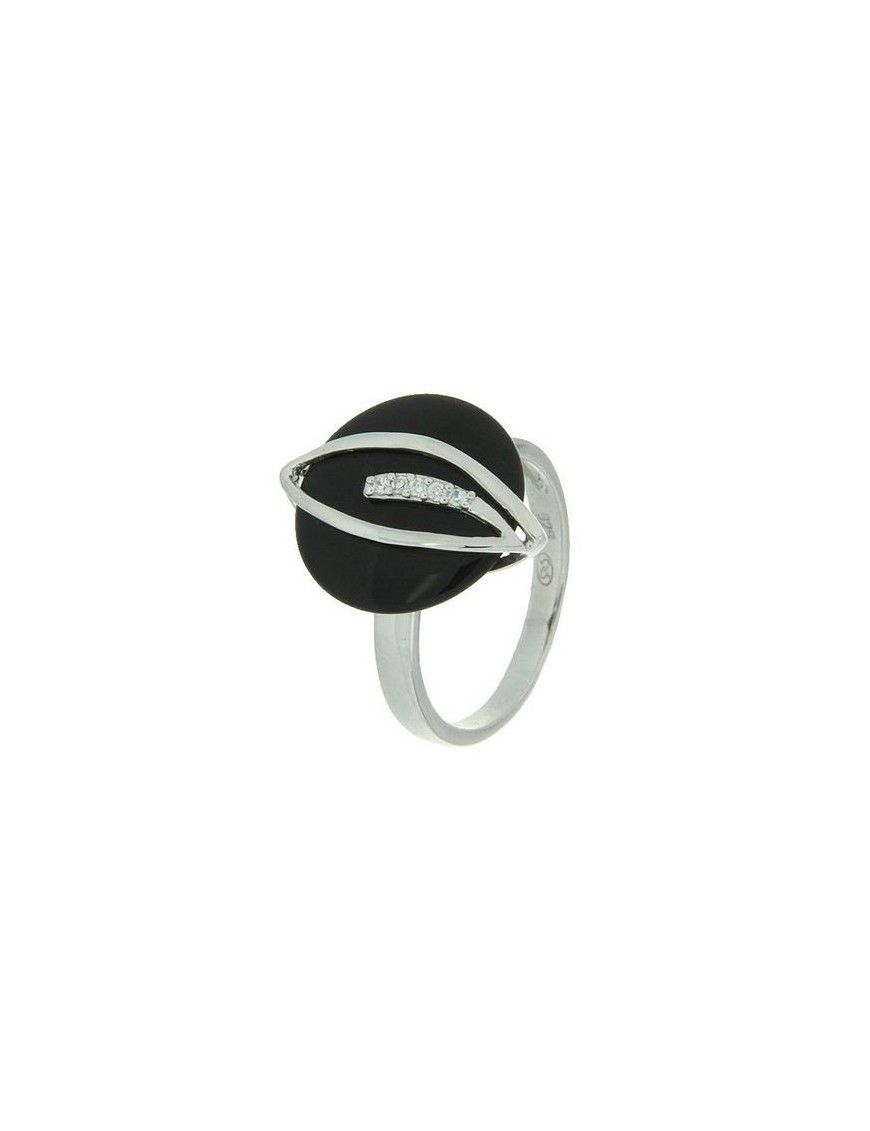 ANILLO SORTIJA PLATA CIRCONITAS ONIX RS4002ONX