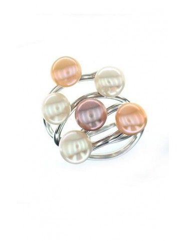 ANILLO SORTIJA PLATA PERLAS RA384