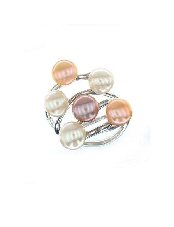 ANILLO SORTIJA PLATA PERLAS RA384