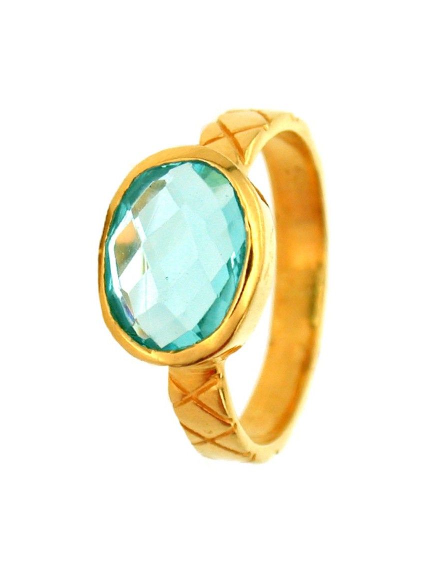 ANILLO METAL CHAPADO DORADO MUJER NER-1701&G-AG