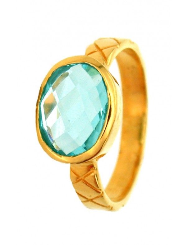 ANILLO METAL CHAPADO DORADO MUJER NER-1701&G-AG