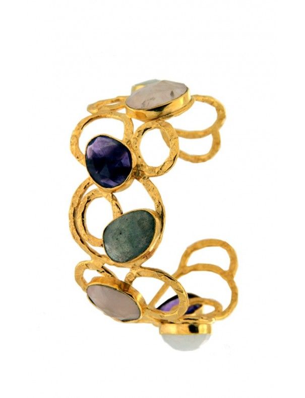 PULSERA METAL CHAPADO MUJER NBB-368&G-MULT