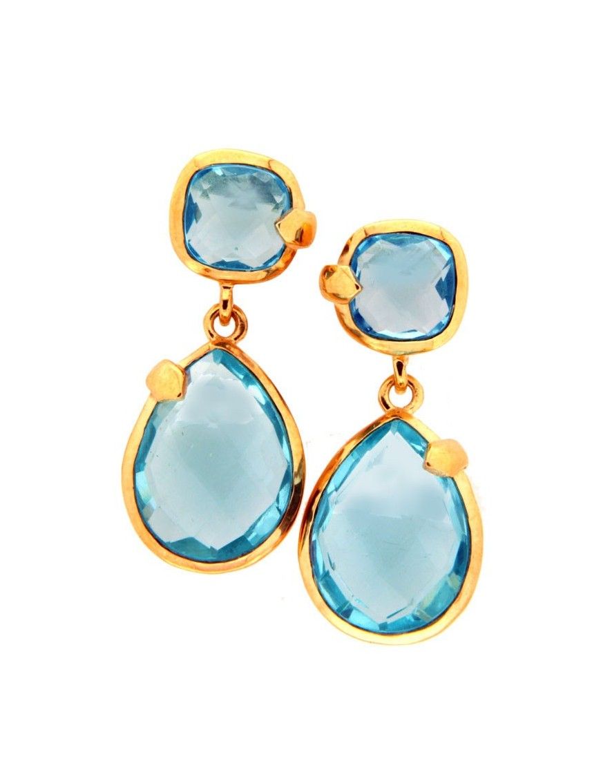 PENDIENTES METAL CHAPADO MUJER ER-1975&G-AG