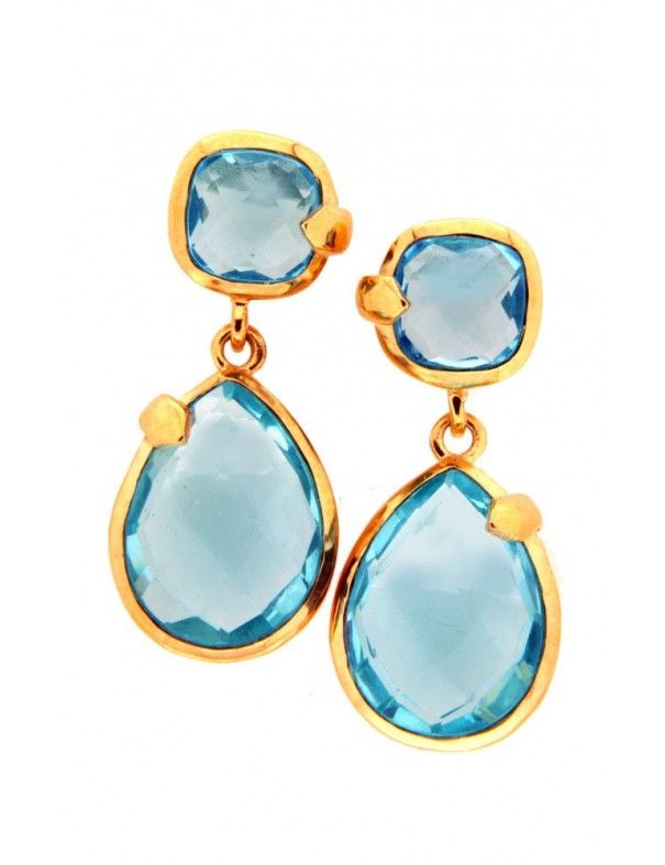 PENDIENTES METAL CHAPADO MUJER ER-1975&G-AG