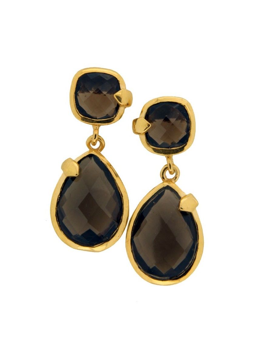 PENDIENTES METAL CHAPADO MUJER ER-1975&G-CZO