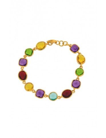 PULSERA METAL CHAPADO MUJER NBB-358&G-AM-AG