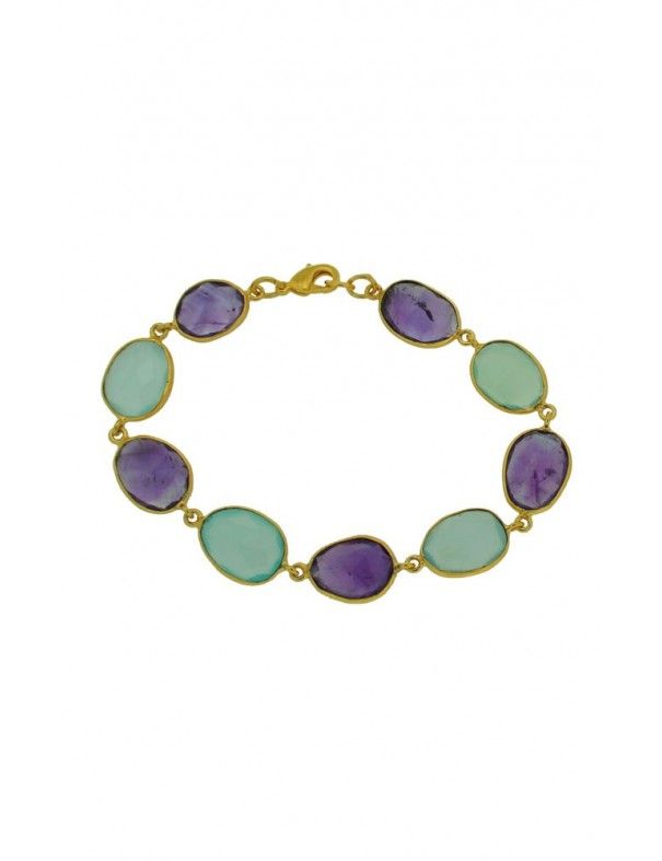 PULSERA METAL CHAPADO MUJER NEB-1068&G-AM-AG