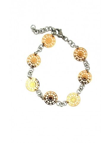 PULSERA ACERO BICOLOR MUJER SSBR9116