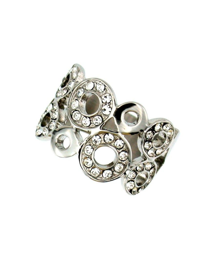 ANILLO ACERO CIRCONITAS MUJER ZWR012-S