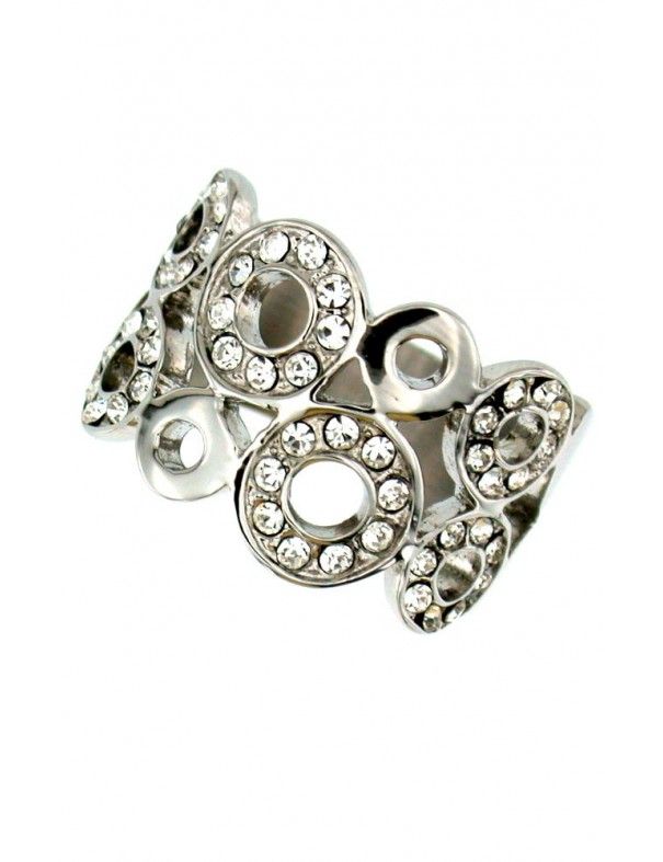 ANILLO ACERO CIRCONITAS MUJER ZWR012-S