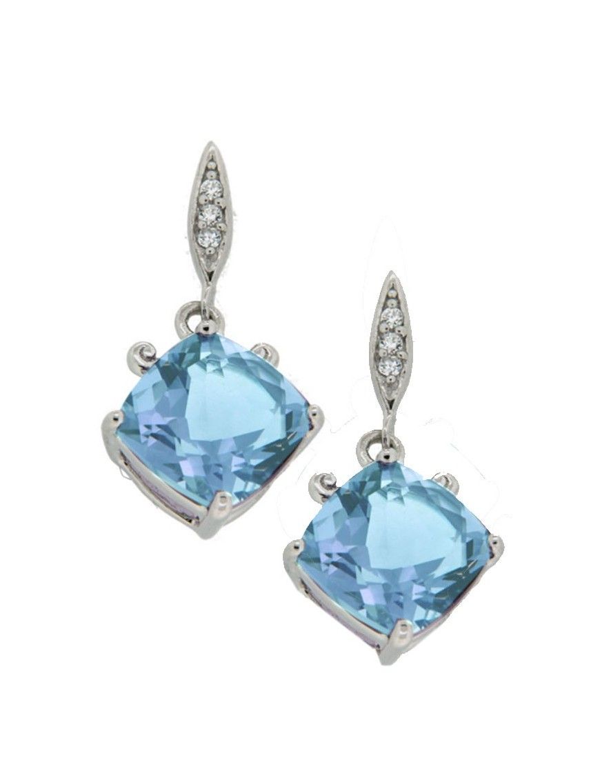 PENDIENTES PLATA TOPACIO MUJER