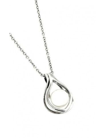COLLAR PLATA PERLA PS3388PE