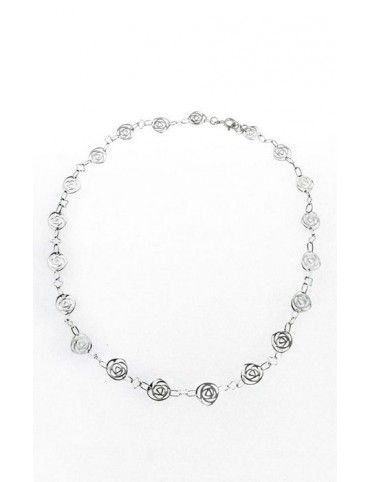 COLLAR PLATA FLORES KN1336