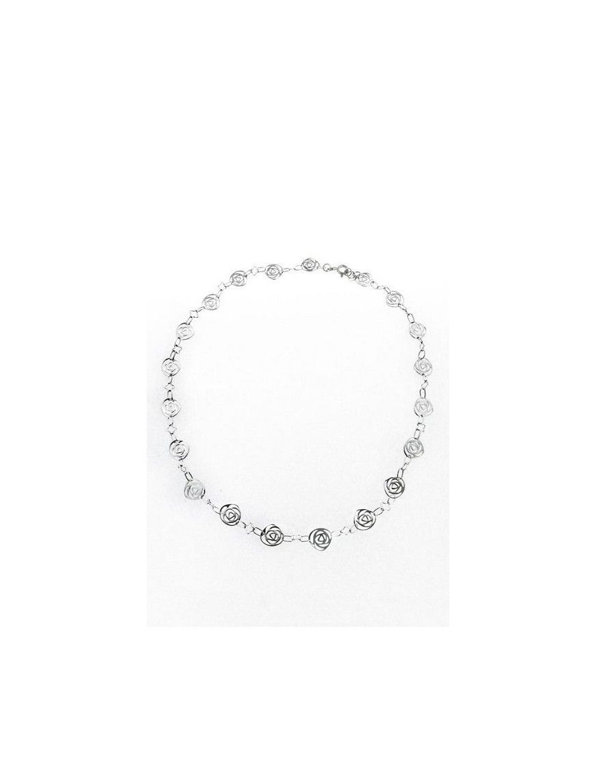 COLLAR PLATA FLORES KN1336