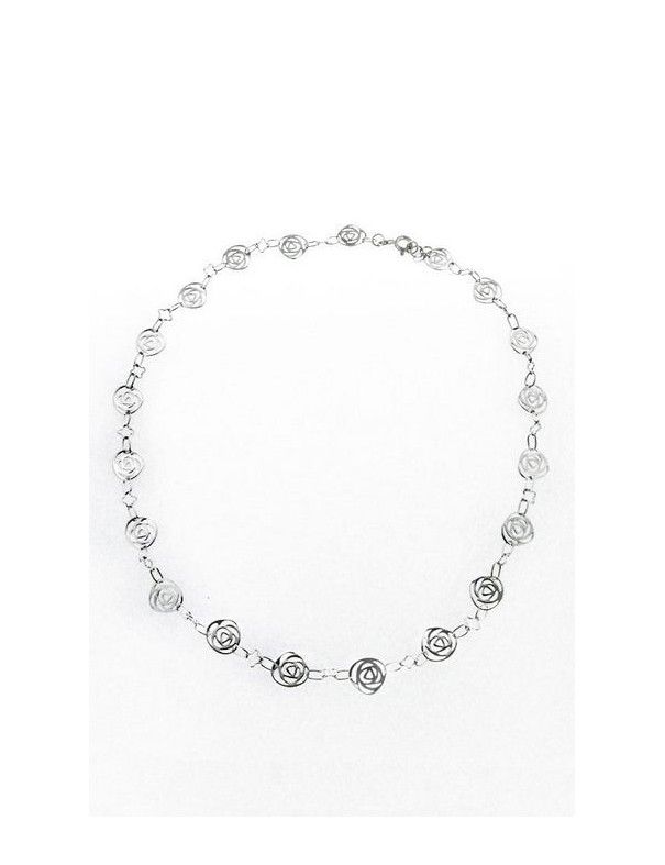 COLLAR PLATA FLORES KN1336
