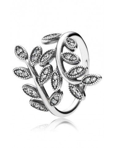ANILLO PANDORA PLATA CIRCONITA HOJAS BRILLANTES 190921CZ-54