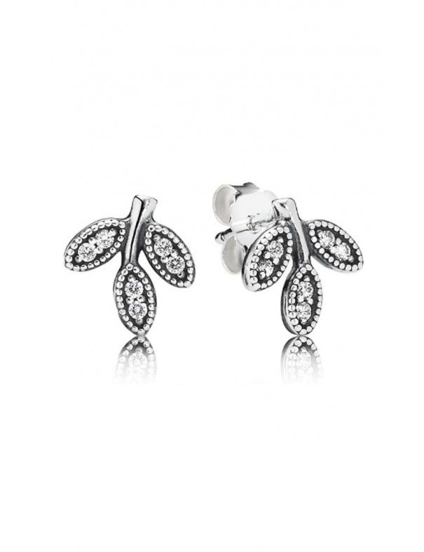 PENDIENTES PANDORA PLATA HOJAS BRILLANTES 290564CZ