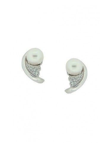 PENDIENTE PLATA CIRCONITAS PERLA ES3824PE
