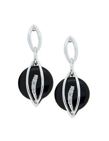 PENDIENTE PLATA CIRCONITAS ONIX ES3539ONX