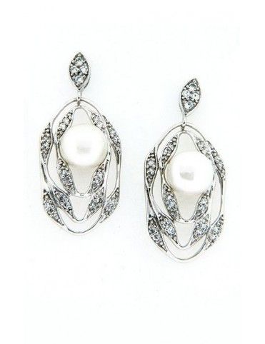 PENDIENTE PLATA CIRCONITAS PERLA ES3508PE