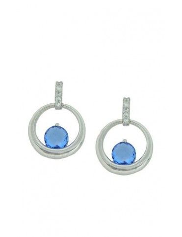 PENDIENTE PLATA CIRCONITAS CUARZO ES2577BLQ
