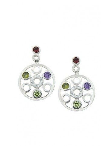 PENDIENTE PLATA CIRCONITAS CUARZO ES2603