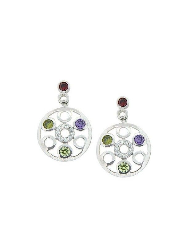 PENDIENTE PLATA CIRCONITAS CUARZO ES2603