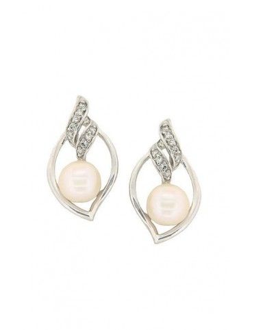 PENDIENTE PLATA CIRCONITAS PERLA ES2741