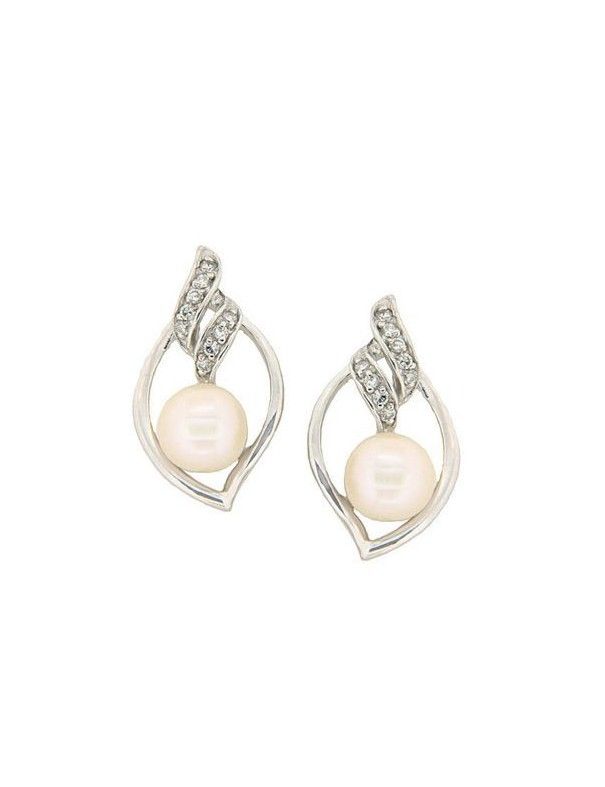 PENDIENTE PLATA CIRCONITAS PERLA ES2741