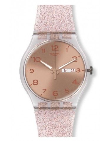 Reloj Swatch Pink Glistar mujer SUOK703