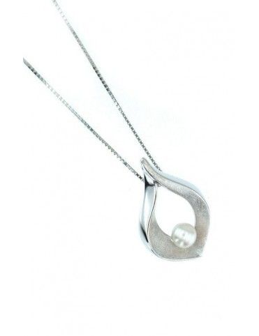 COLLAR PLATA PERLA MUJER 53P-0259