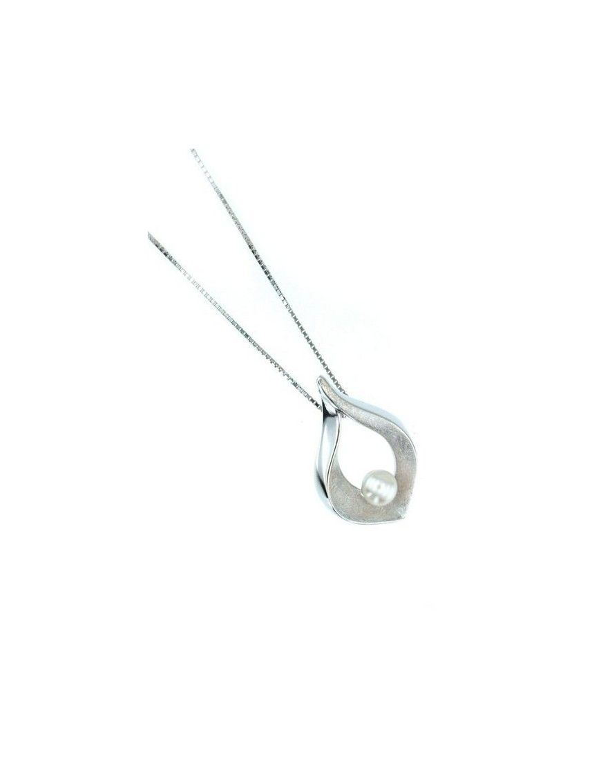 COLLAR PLATA PERLA MUJER 53P-0259