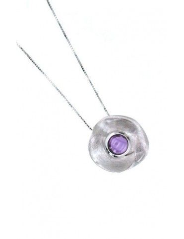 COLLAR PLATA AMATISTA MUJER 53P-0231