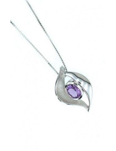 COLLAR PLATA AMATISTA MUJER 53P-0224