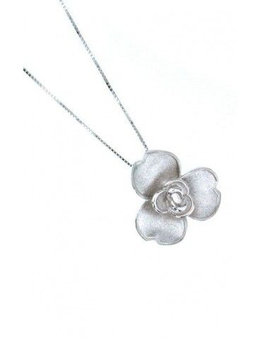 COLLAR PLATA FLOR MUJER 53P-0056