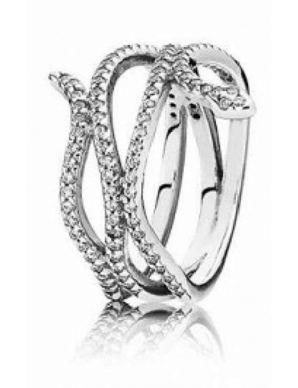 Anillo Pandora plata  Serpiente Enroscada 190954CZ-54