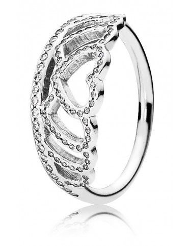 Anillo Pandora Plata Circonitas Tiara de Corazones 190958CZ-52