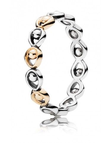 Anillo Pandora Plata Oro Esplendor de Pavo Real 190961-54