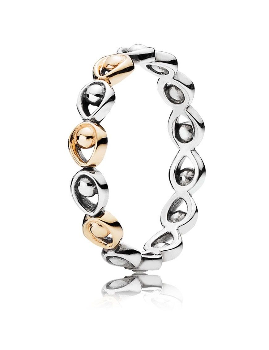 Anillo Pandora Plata Oro Esplendor de Pavo Real 190961-54