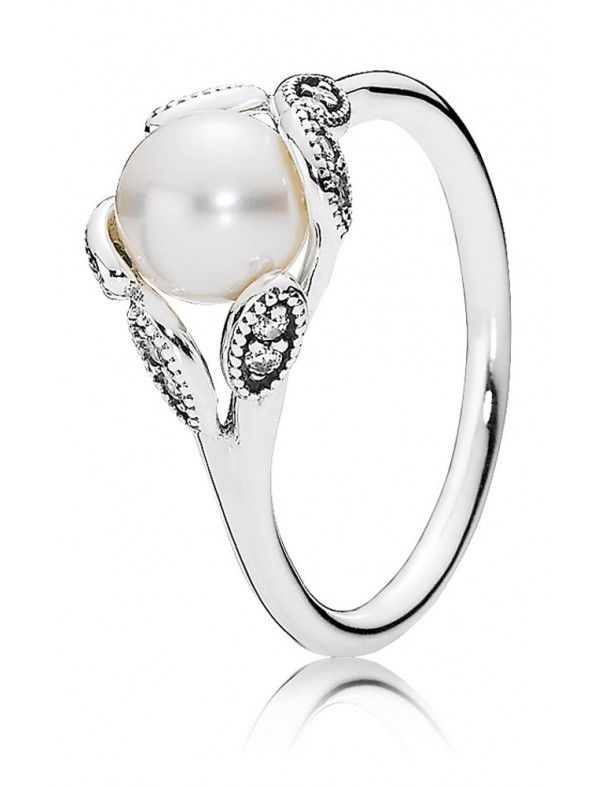 Anillo Pandora Plata Circonitas Hojas Luminosas 190967P-54
