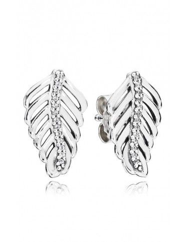 Pendientes Pandora Plata Circonitas Plumas Brillantes 290582CZ