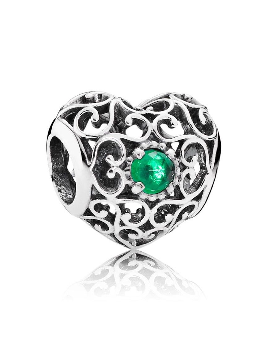 Abalorio Pnadora Plata Corazón 791784NRG