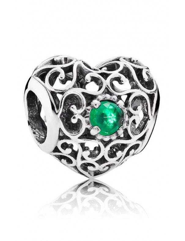 Abalorio Pnadora Plata Corazón 791784NRG