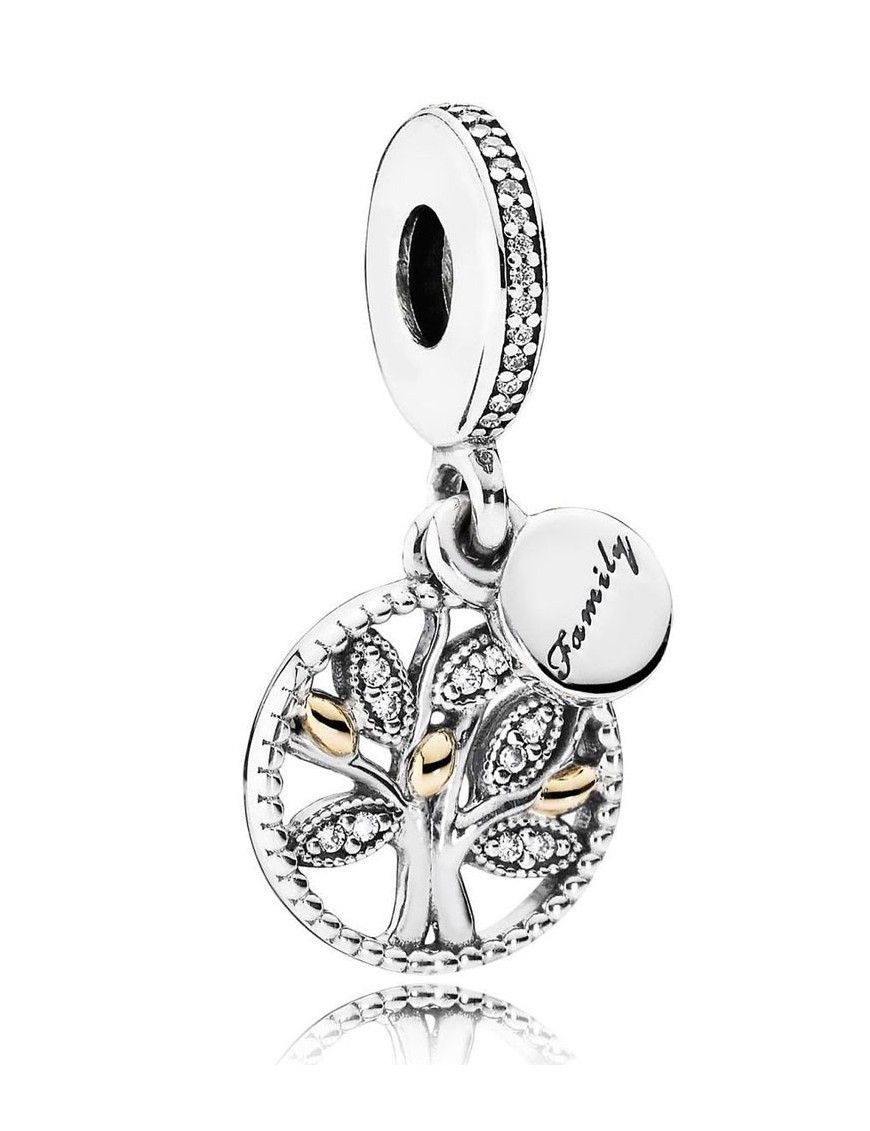 Abalorio Pandora plata oro y circonitas 791728CZ