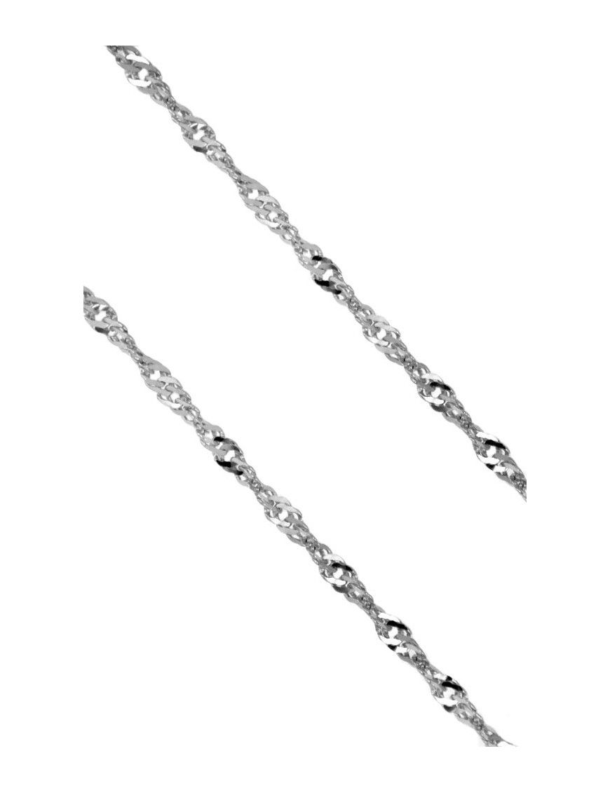 Cadena Oro blanco 18Kts singapur S-21/45