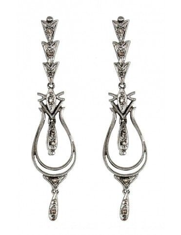 Pendientes Oro blanco 18Kts mujer T1004